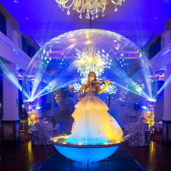 Musician in a Bubble (Electric Cello, Electric Violin, Harp, Saxophone)