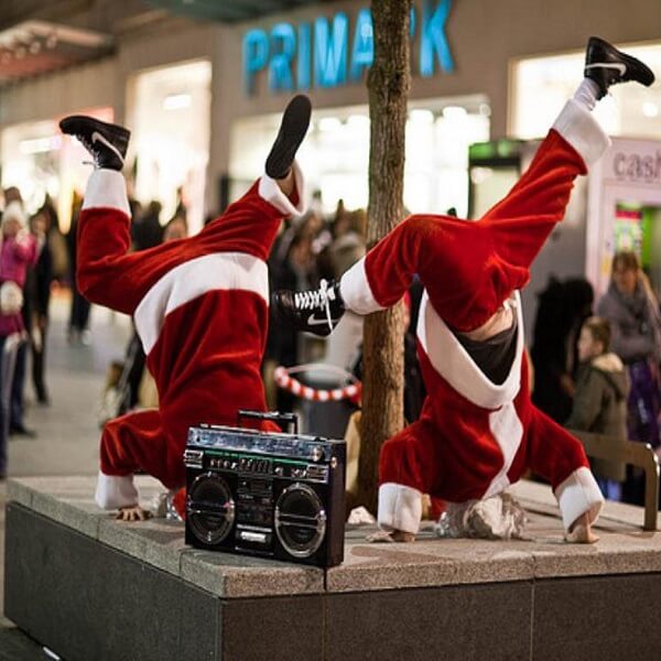 Comedy Breakdancing Santa's