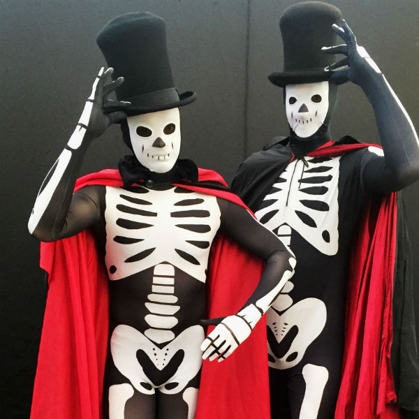 Mime Skeletons & Vampire Stilt Walkers  