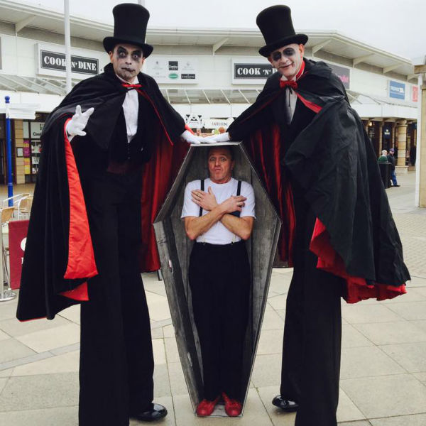 Mime Skeletons & Vampire Stilt Walkers  