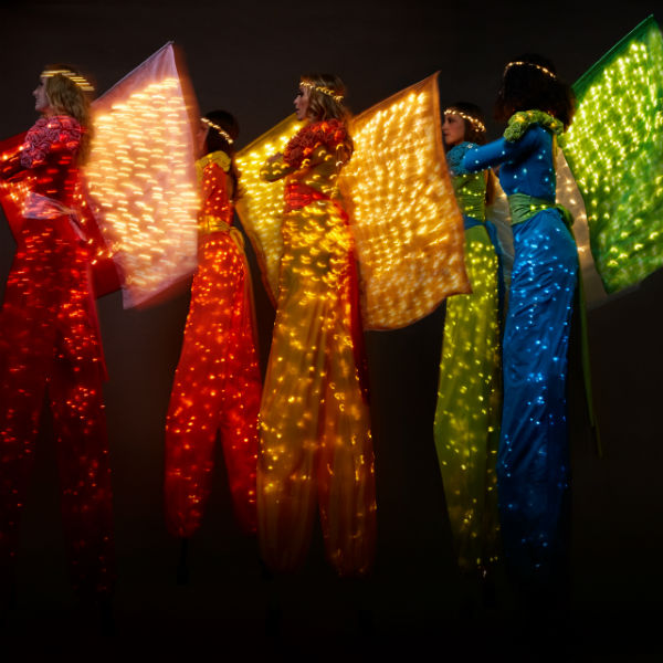 Illuminated Flag Dancers 