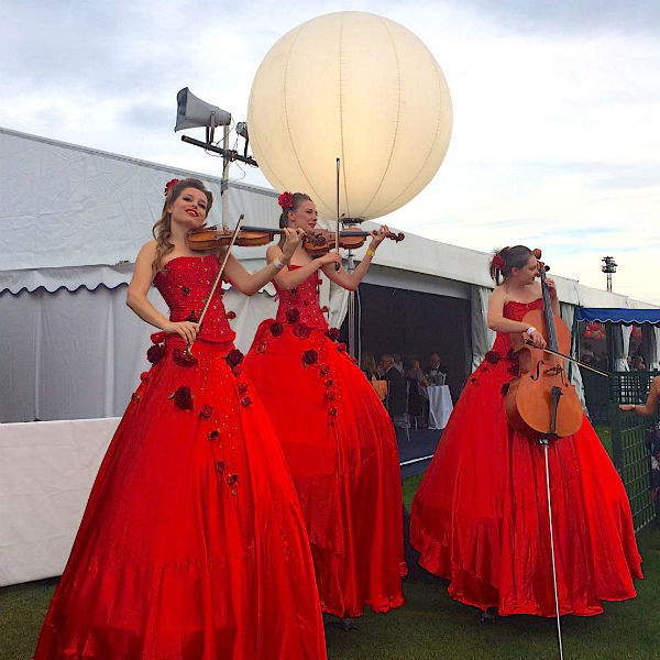 Stilt Walking Violinists