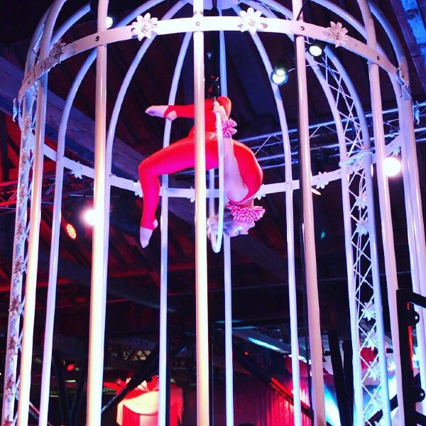 Giant Birdcage Aerialist