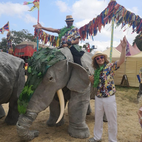 Giant Walkabout Elephants