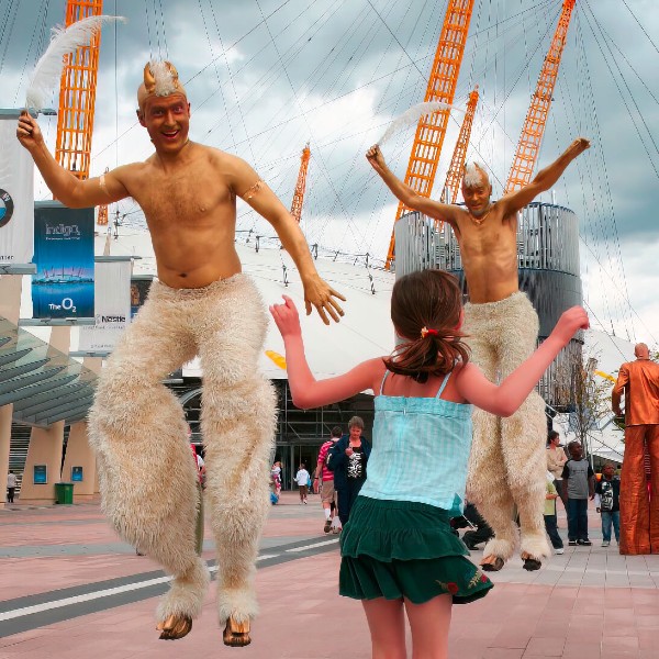 Stilt Walkers (Human Goat Characters)