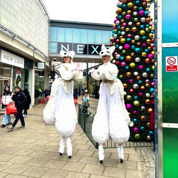 Snow Foxes Stilt Walkers