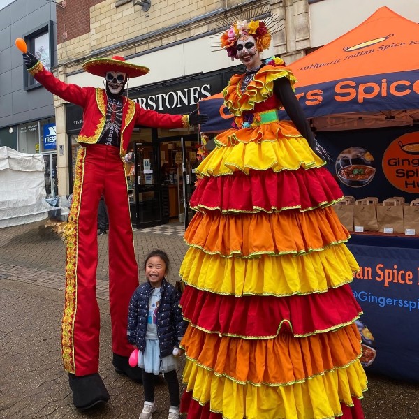 Day of the Dead Stilt Walkers 